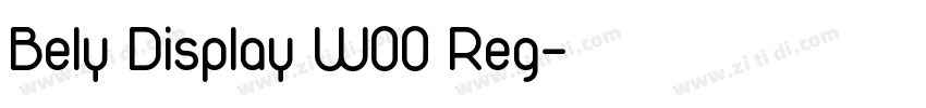Bely Display W00 Reg字体转换